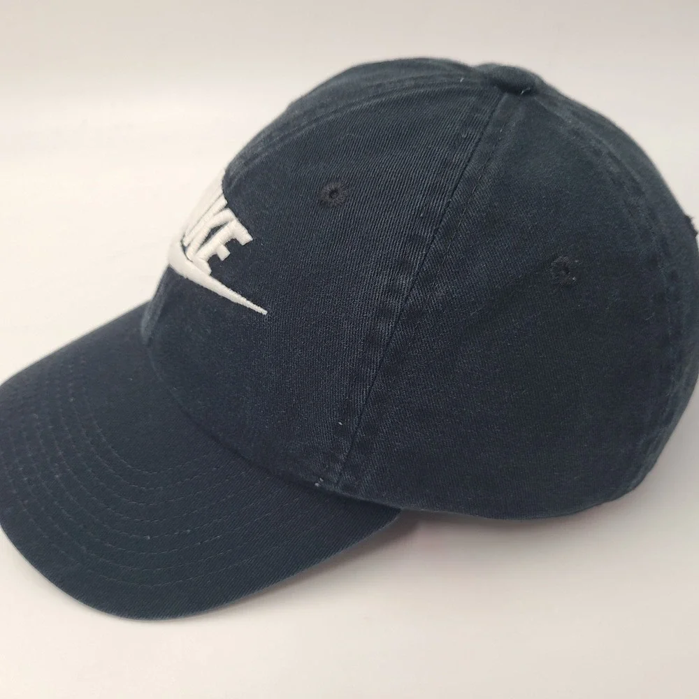 Nike Hat Strapback Black White Heritage86‎ Swoosh Logo S1ZE Dad Cap Casual Men